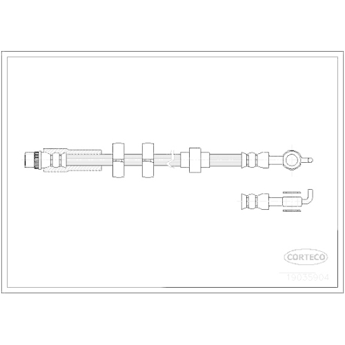 Bremsschlauch Corteco 19035904 für Peugeot Vorderachse Beidseitig