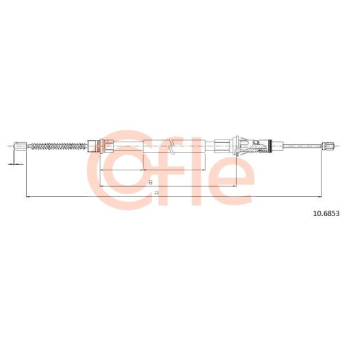 Seilzug Feststellbremse Cofle 10.6853 für Nissan Opel Renault Hinten Links