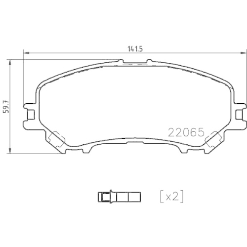 Bremsbelagsatz Scheibenbremse Hella Pagid 8DB 355 021-861 für Nissan Renault