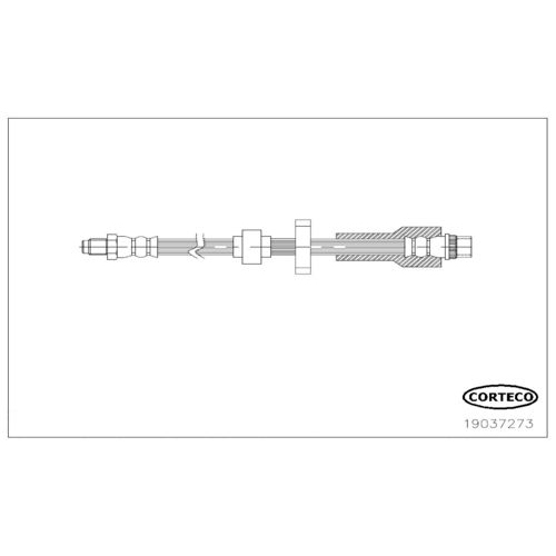 Bremsschlauch Corteco 19037273 für Citroën Vorderachse