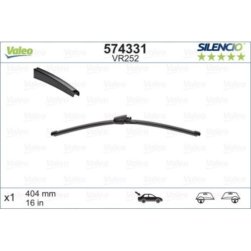 Wischblatt Valeo 574331 Silencio Rear für Mercedes Benz Skoda VW Vw (svw) Hinten