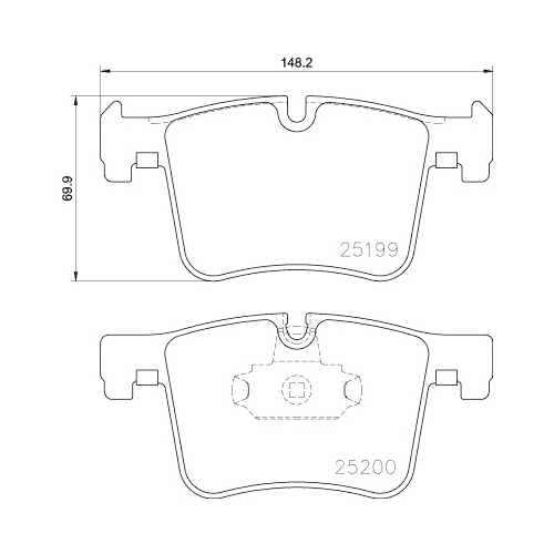 Bremsbelagsatz Scheibenbremse Hella Pagid 8DB 355 015-781 für Bmw Vorderachse