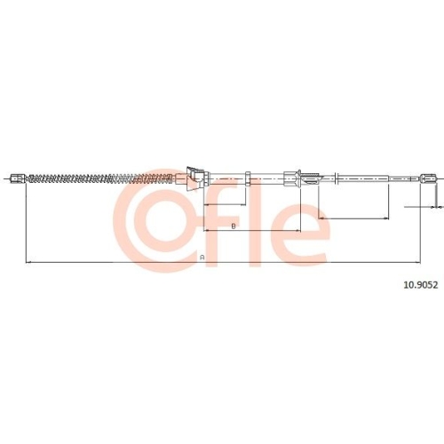 Seilzug Feststellbremse Cofle 10.9052 für Seat Skoda VW Vag Hinten Links Rechts