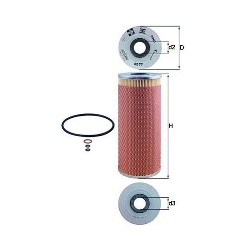 Ölfilter Mahle OX 72D für Bmw Ford