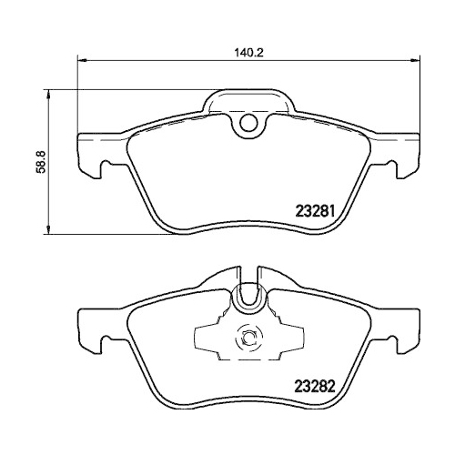 Bremsbelagsatz Scheibenbremse Hella Pagid 8DB 355 009-171 für Mini Vorderachse