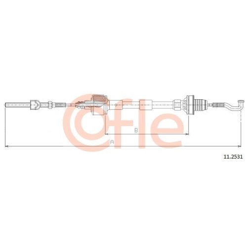 Seilzug Kupplungsbetätigung Cofle 11.2531 für Opel