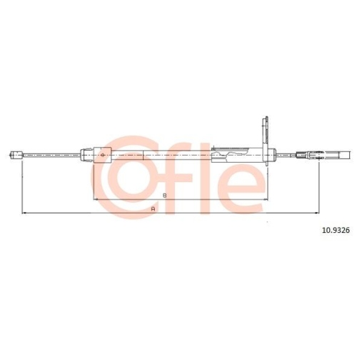 Seilzug Feststellbremse Cofle 10.9326 für Mercedes Benz Mercedes Benz Hinten