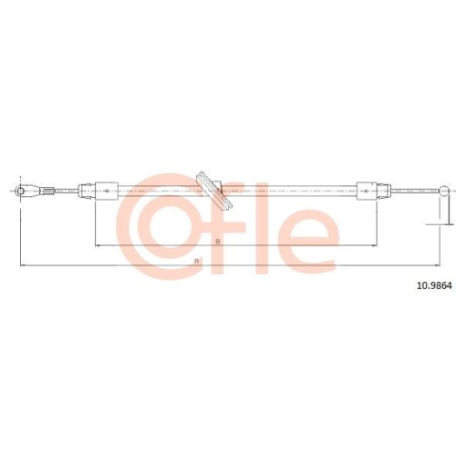 Seilzug Feststellbremse Cofle 10.9864 für Mercedes Benz Mercedes Benz VW Vag