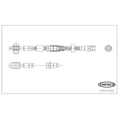 Bremsschlauch Corteco 19037292 für Vag Vorderachse