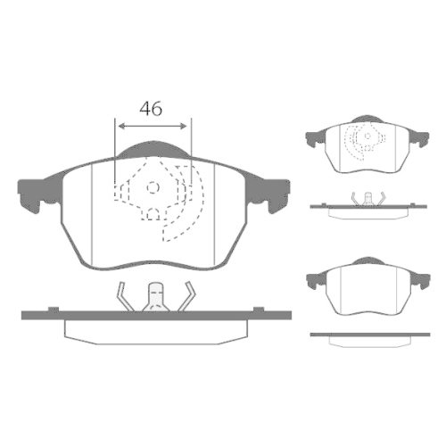 Bremsbelagsatz Scheibenbremse Raicam RA.0429.4 für Audi VW Vorderachse