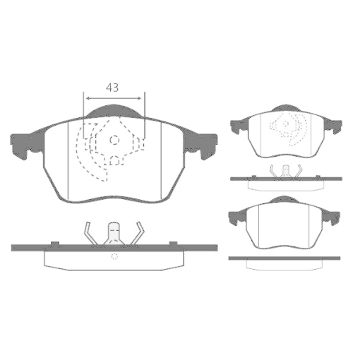 Bremsbelagsatz Scheibenbremse Raicam RA.0429.6 für Audi Seat Skoda VW