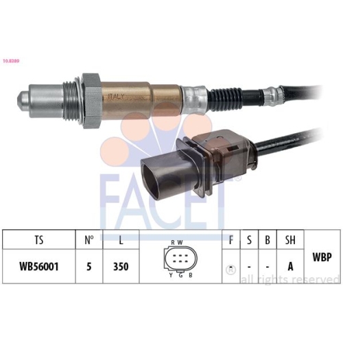 Lambdasonde Facet 10.8389 Made In Italy - Oe Equivalent für Alfa Romeo Audi Fiat