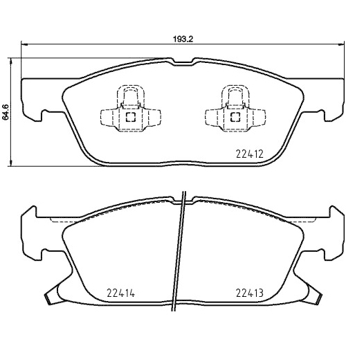 Bremsbelagsatz Scheibenbremse Brembo P24188 Prime Line für Ford Ford Usa Lincoln