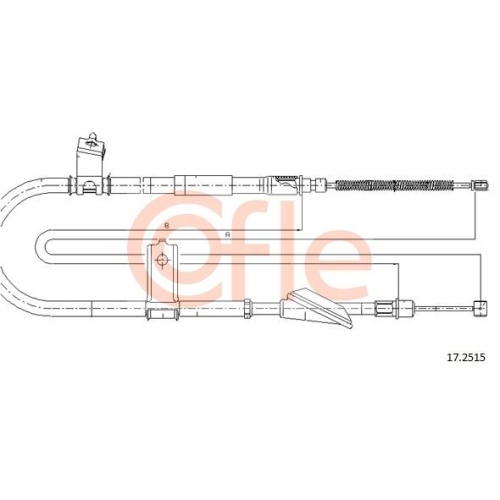 Seilzug Feststellbremse Cofle 17.2515 für Hyundai Hinten Links