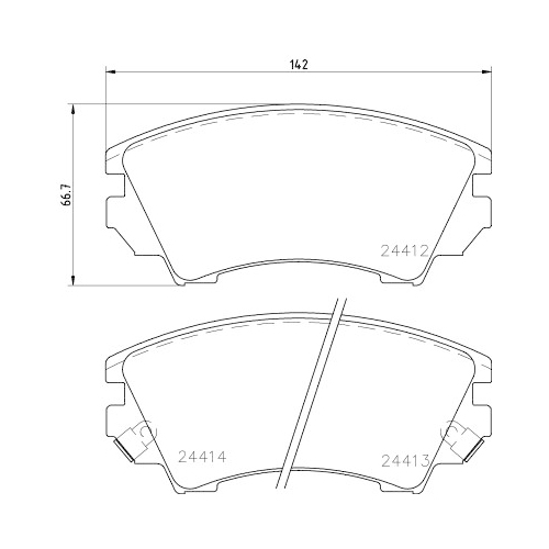 Bremsbelagsatz Scheibenbremse Hella Pagid 8DB 355 013-041 für Gmc Opel Vauxhall