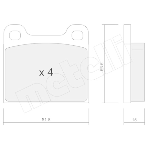 Bremsbelagsatz Scheibenbremse Metelli 22-0003-0 für Alfa Romeo Audi Bmw Opel VW