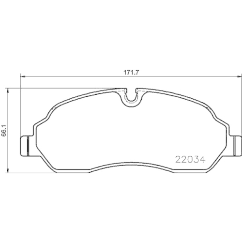 Bremsbelagsatz Scheibenbremse Hella Pagid 8DB 355 021-571 für Ford Vorderachse