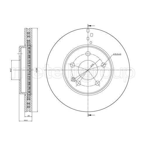 Metelli 2X Bremsscheibe für Mercedes Benz