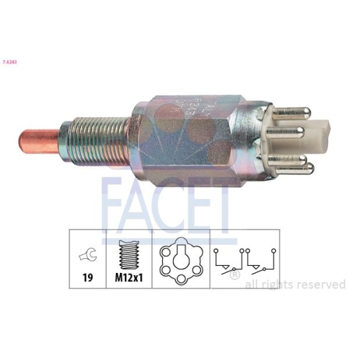 Schalter Rückfahrleuchte Facet 7.6243 Made In Italy - Oe Equivalent für Ford