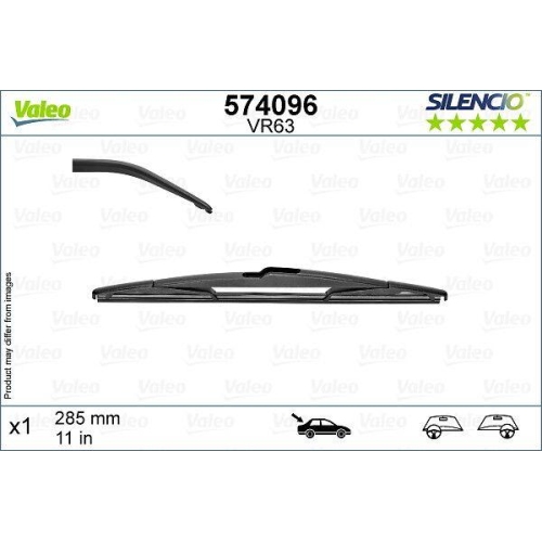 Wischblatt Valeo 574096 Silencio Rear für Hyundai Kia Hinten