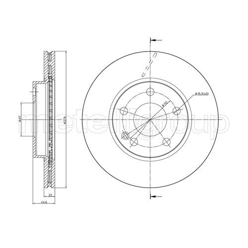 Metelli 2X Bremsscheibe für Mercedes Benz