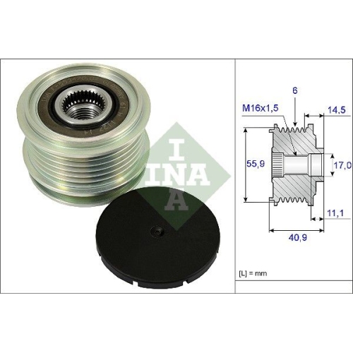 Generatorfreilauf Ina 535 0012 10 für Audi Chrysler Dodge Ford Mercedes Benz VW