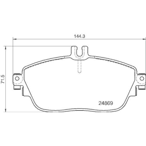 Bremsbelagsatz Scheibenbremse Hella Pagid 8DB 355 019-721 für Mercedes Benz