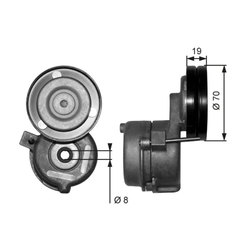 Riemenspanner Keilrippenriemen Gates T38558 Fleetrunner™ für Iveco