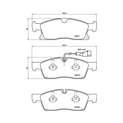 Bremsbelagsatz Scheibenbremse Hella Pagid 8DB 355 039-871 für Maserati