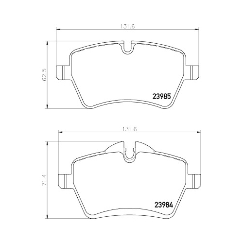 Bremsbelagsatz Scheibenbremse Hella Pagid 8DB 355 012-341 für Mini Vorderachse