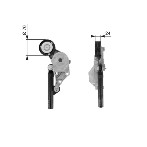 Riemenspanner Keilrippenriemen Gates T38192 Drivealign® für Audi Seat Skoda VW