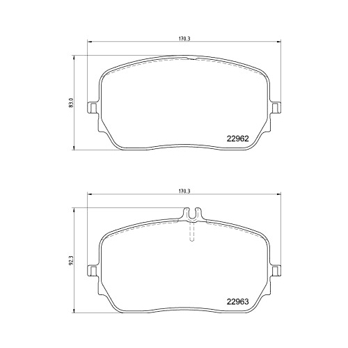 Bremsbelagsatz Scheibenbremse Hella Pagid 8DB 355 039-211 für Mercedes Benz