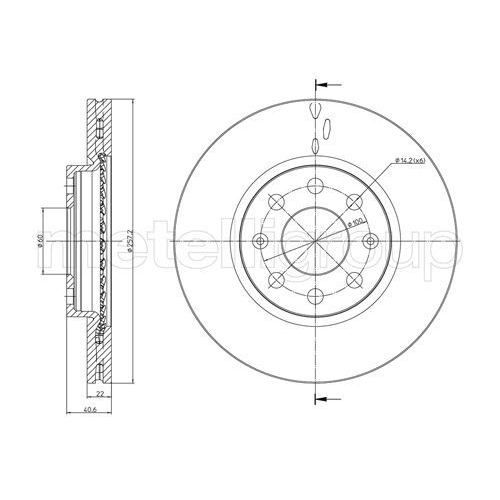 Metelli 2X Bremsscheibe Vorderachse für Fiat Opel Abarth