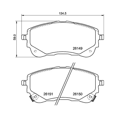 Bremsbelagsatz Scheibenbremse Hella Pagid 8DB 355 040-191 für Suzuki Toyota