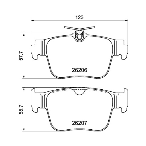 Bremsbelagsatz Scheibenbremse Hella Pagid 8DB 355 040-851 für Audi Ford Seat VW