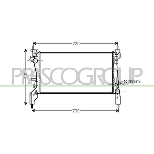 Kühler Motorkühlung Prasco CI907R005 Prascoselection für Citroën Fiat Peugeot