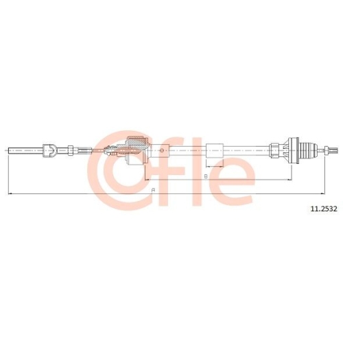 Tirette À Câble Commande D'embrayage Cofle 11.2532 pour Opel