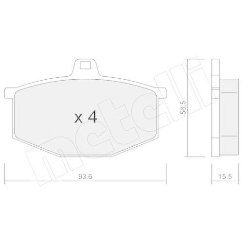 Bremsbelagsatz Scheibenbremse Metelli 22-0012-0 für Renault Renault Trucks