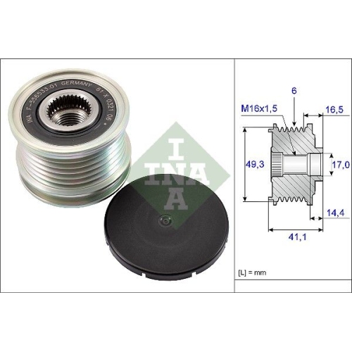 Generatorfreilauf Ina 535 0178 10 für Bmw Citroën Peugeot Mini DS