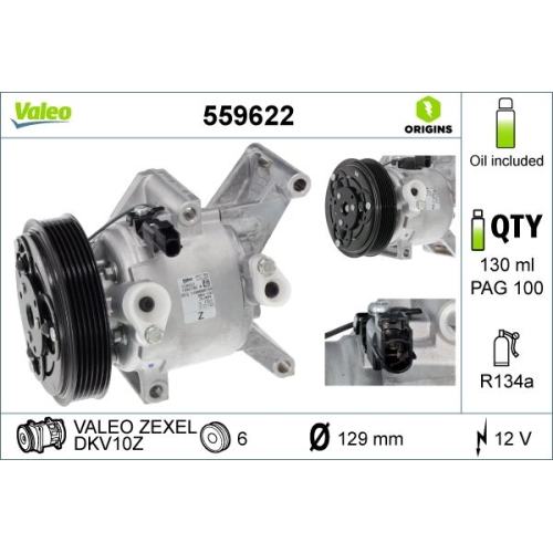 Kompressor Klimaanlage Valeo 559622 Valeo Origins New Oe Technologie für Mazda