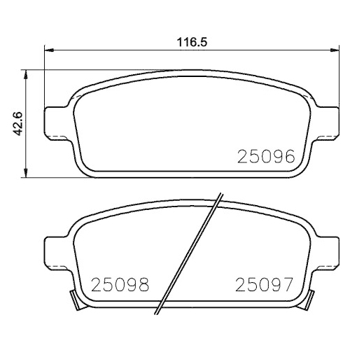 Bremsbelagsatz Scheibenbremse Hella Pagid 8DB 355 015-221 für Opel Vauxhall