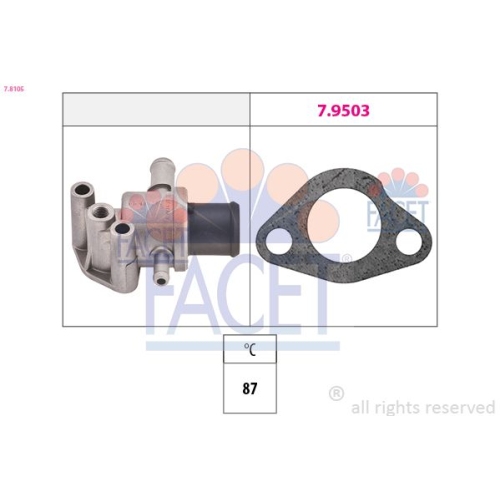 Thermostat Kühlmittel Facet 7.8105 Made In Italy - Oe Equivalent für Fiat