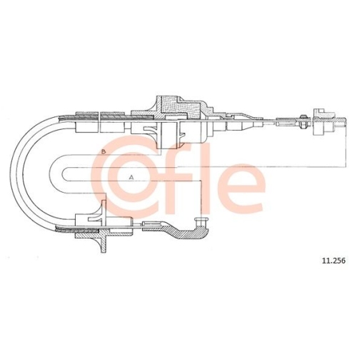 Seilzug Kupplungsbetätigung Cofle 11.256 für Opel