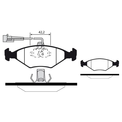 Bremsbelagsatz Scheibenbremse Raicam RA.0331.7 für Fiat Vorderachse