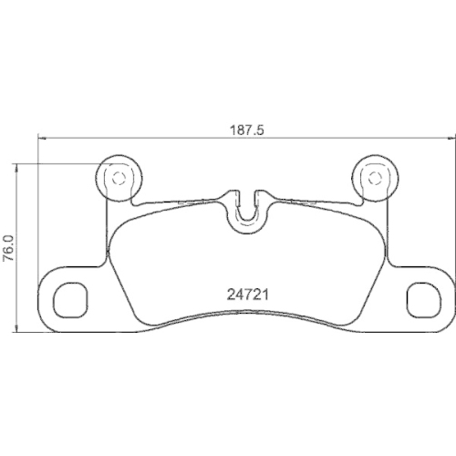 Bremsbelagsatz Scheibenbremse Hella Pagid 8DB 355 015-101 für Audi Porsche VW