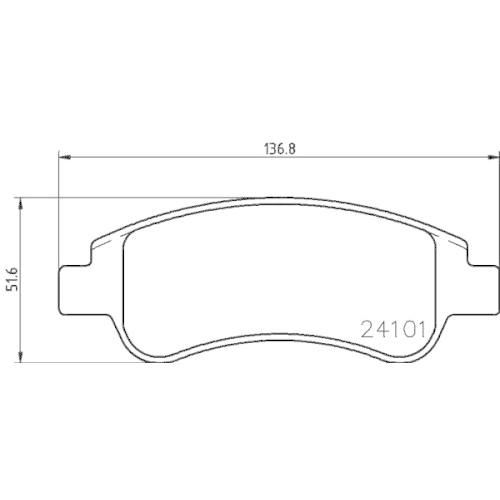 Bremsbelagsatz Scheibenbremse Hella Pagid 8DB 355 011-521 für Citroën Peugeot