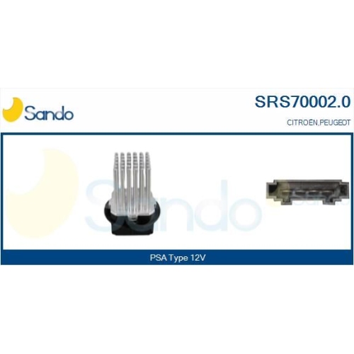 Widerstand Innenraumgebläse Sando SRS70002.0 für Fiat Volvo Citroën/peugeot