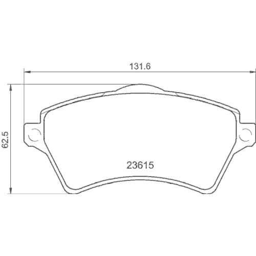 Bremsbelagsatz Scheibenbremse Hella Pagid 8DB 355 009-761 für Land Rover