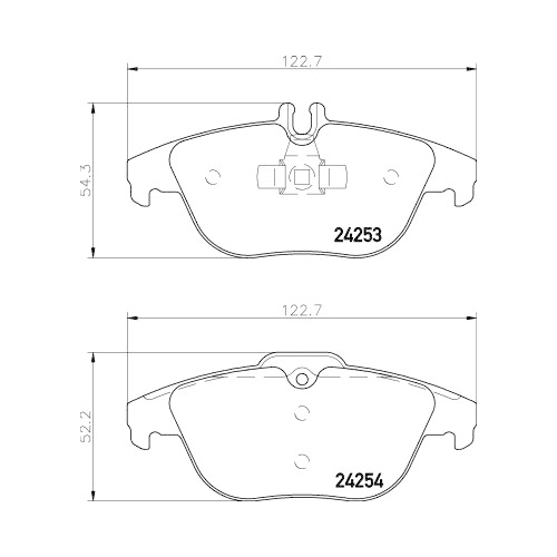 Bremsbelagsatz Scheibenbremse Hella Pagid 8DB 355 012-741 für Mercedes Benz