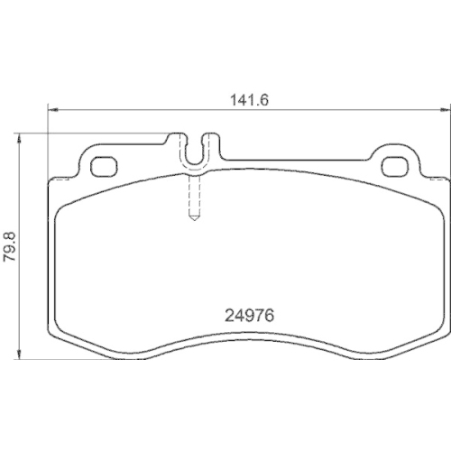 Bremsbelagsatz Scheibenbremse Hella Pagid 8DB 355 014-821 für Mercedes Benz